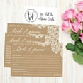 50 4x6 Kraft Rustic Wedding Advice & Well Wishes For The Bride and Groom Cards, Reception