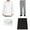 BUNDLE PACK A8-BLK, variant on Student Chef Bundle Pack Includes Chef Coat, Pants, Hat & Apron