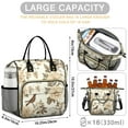 thumbnail image 5 of OBREWU Pioneer Flower and Bird Women's Insulated Leakproof Large Lunch Bag, Oxford Cloth, 5 of 7