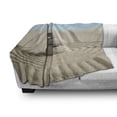 thumbnail image 3 of Rock Soft Flannel Fleece Throw Blanket, Bundle of Stones Centered in Raked Sand Clear Sky, Cozy Plush for Indoor and Outdoor Use, 70" x 90", Pale Blue Grey Yellow, by Ambesonne, 3 of 6