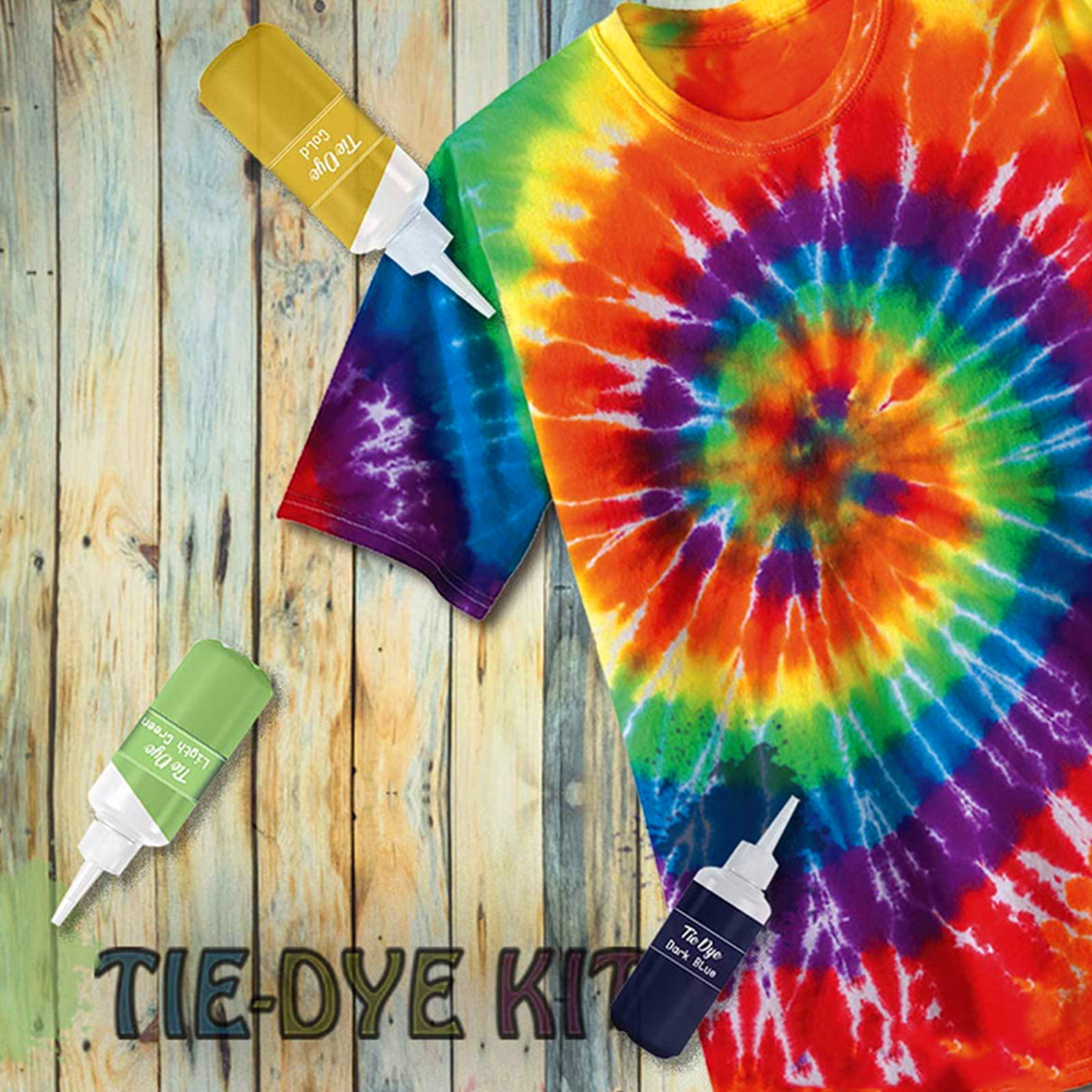CIYISON 18-color Tie Dye Kit with Rubber Bands Table Cover & Gloves DIY Fashion Dye Kit