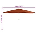 thumbnail image 4 of vidaXL Parasol Extérieur avec Mât en Métal 390 cm Terracotta, 4 of 5