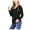 Black, variant on HAiming Women's Long Sleeve V Neck Shirts Trendy Solid Color Pullover Hoodies Tops Fall Winter Loose Casual Blouse