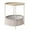 Beige, variant on VECELO Round Side Table with Storage, Metal Small Nightstand with Removable Tray Top and Fabric Storage Basket for Living Room, Bedroom, Nursery, Laundry, Beige