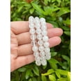 thumbnail image 3 of Clear Quartz Crystal Bead Bracelet 8mm, Wholesale Genuine Clear Quartz Stretch Gemstone Bracelet, Gift for Men & Women (2), 3 of 9