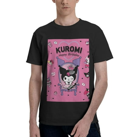 

Kuromi Men S Basic Short Sleeve T-Shirt， Moisture Wicking Odor Protection Sizes S-6xl