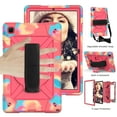 thumbnail image 2 of Galaxy Tab A7 Case 2020,Hybrid Shockproof Rugged Heavy Duty Full-Body Drop Protection Stand Kids Case with Shoulder Strap for Galaxy Tab A7 10.4" 2020 SM-T500/T505/T507,Colorful Pink, 2 of 7