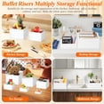 thumbnail image 5 of 6-Pc White Acrylic Riser Set w/ Signs & Markers, Stackable Display for Buffet, Decor, 5 of 8