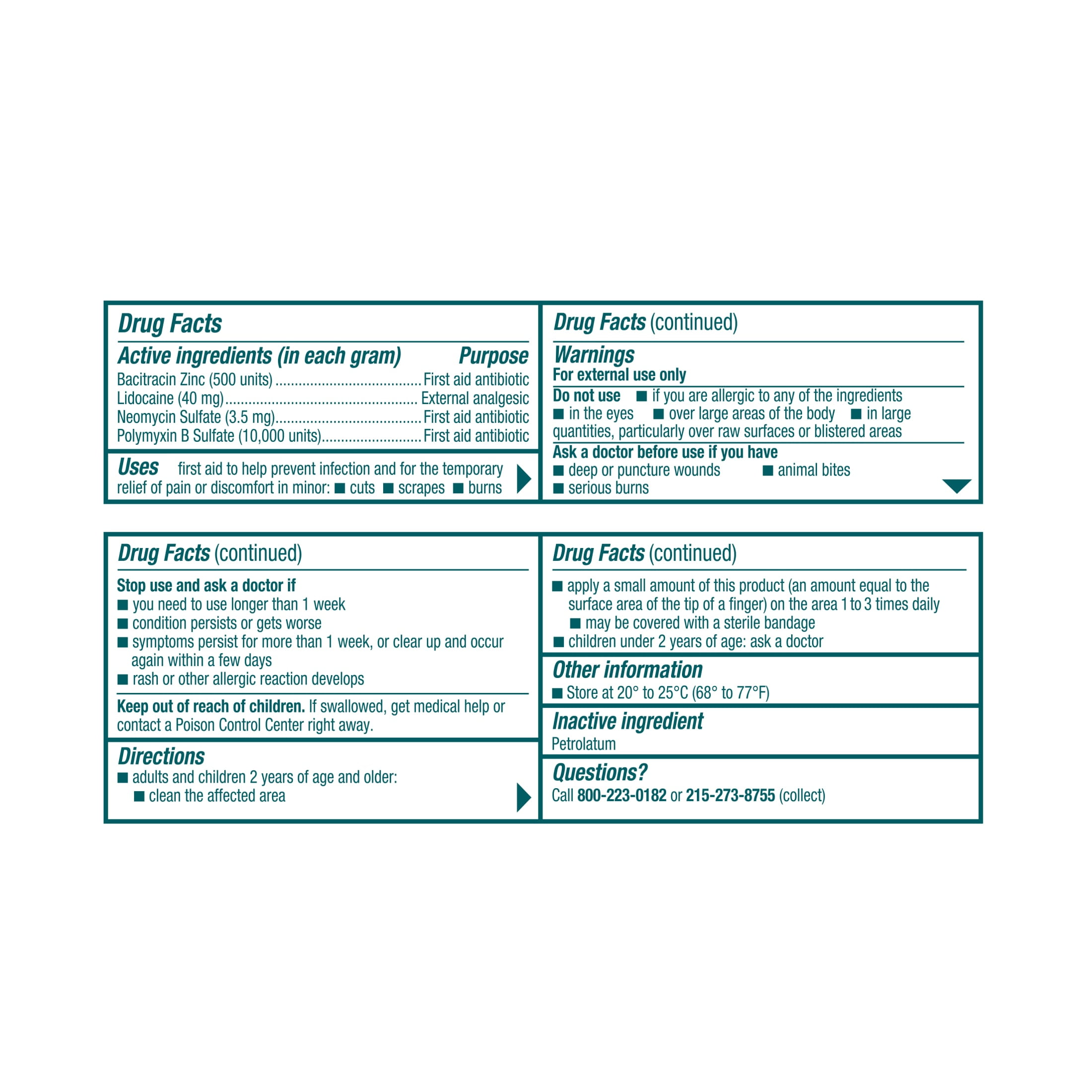 Neosporin + Lidocaine Pain Relief Triple Antibiotic Ointment, 0.5 oz