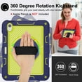 thumbnail image 3 of ELEHOLD Rugged Case for iPad Air 11 inch 2024/iPad Air 4th 5th Gen 3-Layer Hybrid Muti-Functional Case with 360° Rotating Kickstand Handstrap Crossbody Shoulder Strap Shockproof Case, Navy + Green, 3 of 7
