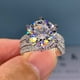 thumbnail image 1 of Anillo de moda para mujer, anillo de bodas de diamante redondo de diamante completo de plata, regalo, anillo de 1 pieza, 2 piezas Wmkox8yii fajkfhkj3278, 1 of 9
