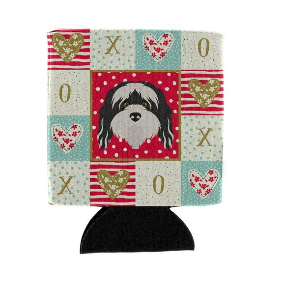 Carolines Treasures CK5241CC Tibetan Terrier Love Can or Bottle Hugger Can Hugger multicolor