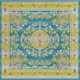 thumbnail image 2 of Unique Loom Outdoor Traditional Collection Area Rug - Cahuita (6'  Square Blue/Green), 2 of 7