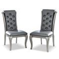 thumbnail image 2 of Furniture of America Contemporary Round 5 Piece Dining Set, Silver, 2 of 3