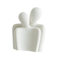 thumbnail image 4 of Estatua abstracta de pareja abrazándose, figura de cerámica, colección única de arte de recuerdo Blanco, 4 of 9