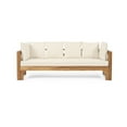 thumbnail image 4 of Christopher Knight Home Long Beach Outdoor Extendable Acacia Wood Daybed Sofa by  Teak +  Beige, 4 of 5