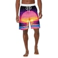 thumbnail image 2 of Men's Board Shorts with Pockets Long Swim Trunks Quick Dry Bathing Suit Swimwear Beach Shorts Multicolor XXL, 2 of 7