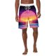 thumbnail image 1 of Los Pantalones Cortos de Cintura Elástica de los Hombres de Vacaciones Informales Imprimidos Pantalones de Baño, Pantalones de Playa con Cordón con Bolsillos Laterales, 1 of 8