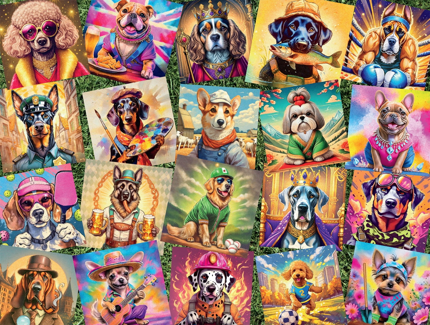 Buffalo Games Graffi*Tee Studios Who's Your Doggy 750 Piece Jigsaw Puzzle for Adults Challenging Puzzle Perfect for Game Nights - Finished Puzzle Size is 24 x 18