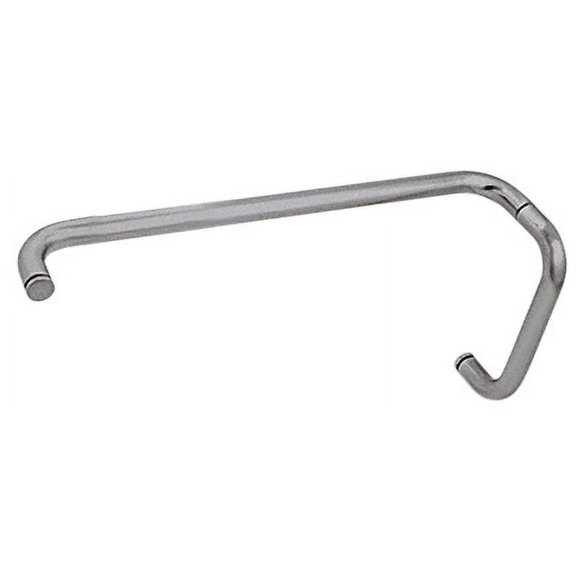 CRL BMNW8X18BN Brushed Nickel 8" Pull Handle and 18" Towel Bar BM Series Combination Without Metal Washers