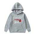 thumbnail image 1 of Chandail à Capuchon d'Hiver pour Petite Fille, Chandail à Capuchon Douillet pour Filles, Veste Légère à Fermeture Éclair pour Danse, Fille 18 Mois, Imprimé Arbre de Noël à Carreaux Rouges, Manches Longues, Capuche, Gris, 4-5 Ans, 1 of 6