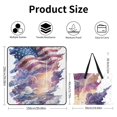 thumbnail image 2 of American Flag Stormy Ocean Waves Waterproof Picnic Blanket with Foldable Zipper, Suitable for Outdoor Use, Suitable for Travel, Camping, Beaches, Parks, Grasslands, Picnic Blanket Accessories, 2 of 7