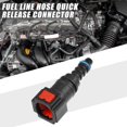 thumbnail image 2 of Unique Bargains Car Fuel Line Hose Quick Release Connector Straight 5/16" 7.89mm SAE to 1/4" 6mm Hose Red 2 Pcs, 2 of 6