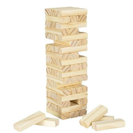 Wooden Stacking - Hey! Play! Tabletop Wooden Wobble Stacking Game