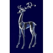 CC Christmas Decor Pack of 2 Icy Crystal Decorative Christmas Standing Deer Figures 18"