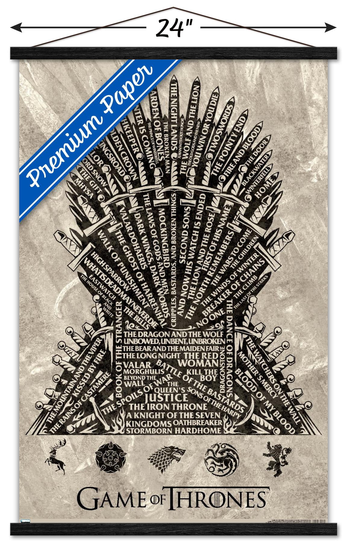 Game of Thrones - Iron Throne Wall Poster, 22.375" x 34" - Walmart.com