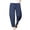 Navy, variant on Yuhangmm Men's Casual Elastic Mid Waist Loose Fit Solid Trousers Black M