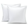Bare Home Pillow Sham Set - Premium 1800 Collection - Double Brushed - Euro, White