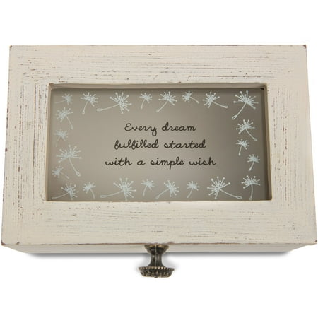 Window Box Company Pavilion - Every Dream Fulfilled Started with a Simple Wish Vintage Style Jewelry Box with Glass Window ()