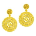 thumbnail image 3 of Pendientes colgantes Yuyangstore Joyería bohemios redonda ligera Estilo vintage Amarillo, 3 of 8
