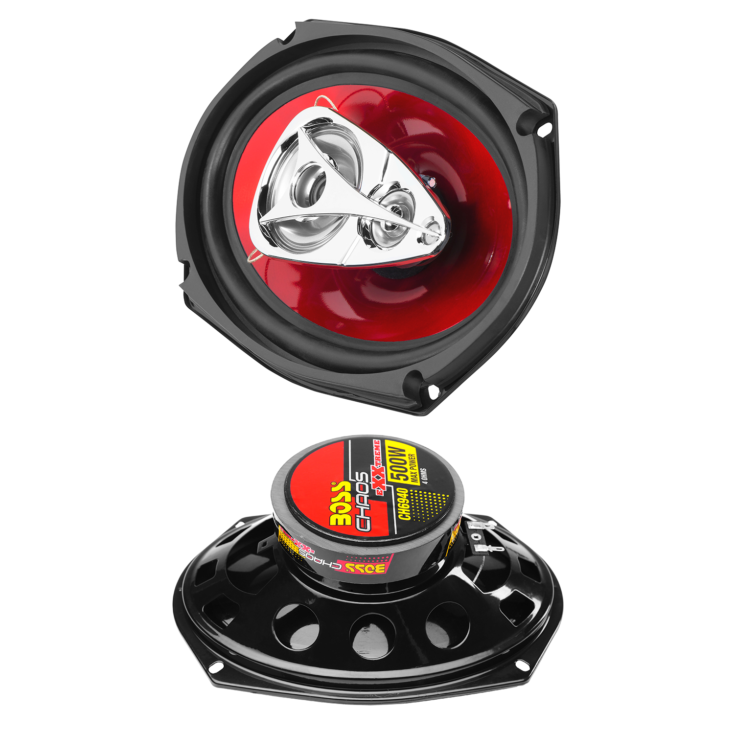 BOSS Audio Systems CH6940 Chaos Series 6 x 9 inch Car Stereo Door Speakers - 500 Watts Max, 4 Way, Full Range Audio, Tweeters, Coaxial, Sold in Pairs - image 3 of 9