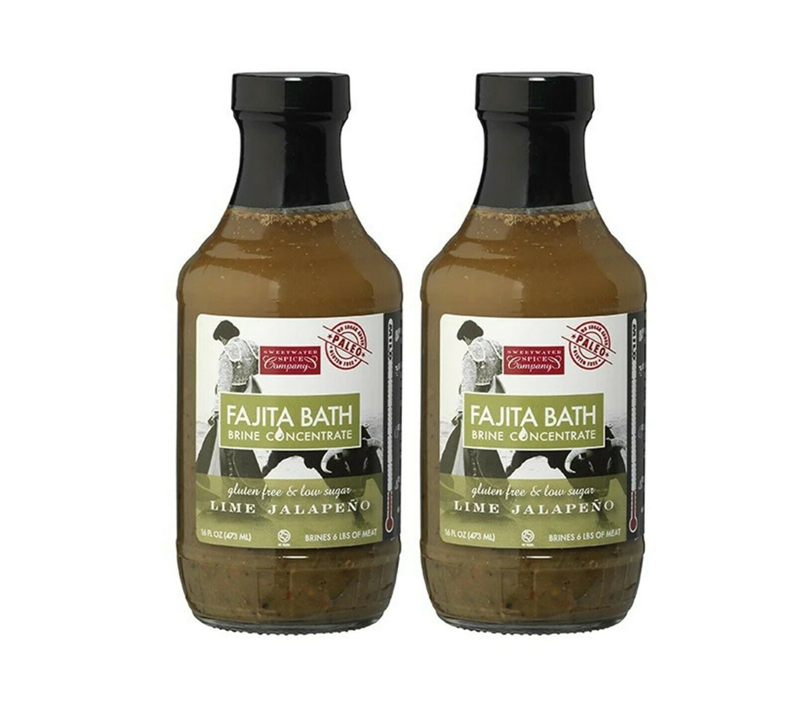 Set of 2 Marinade Lime Jalapeno 16oz Fajita Bath Brine Concentrate