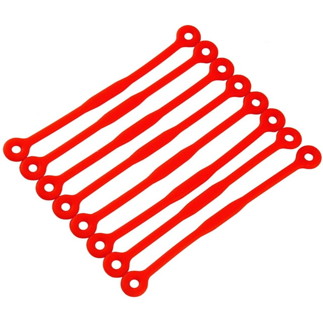 8 pcs Tennis Racket Vibration Dampeners Squash Racket Shock Absorber Silicone Tennis String Shock Damping-Red