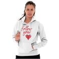 thumbnail image 4 of Follow Your Heart Cute Valentines Day Hoodie Sweatshirt Women Brisco Brands X, 4 of 6