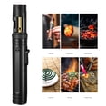 thumbnail image 2 of Inflatable Lighter Fixed Fire Lock Straight Large Flame Spray Windproof Outdoor Portable Refillable Metal Black W-311 Black, 2 of 7