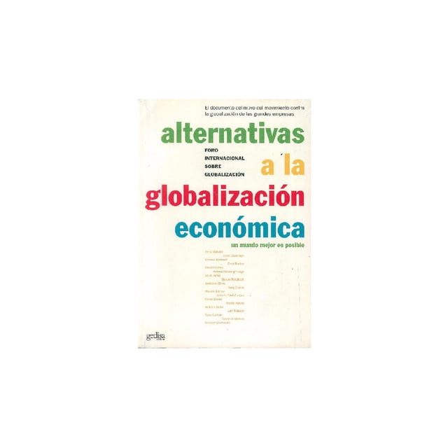 Alternativas a la globalización económica Gedisa 9788474328745