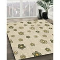 thumbnail image 2 of Ahgly Company Indoor Round Patterned Vanilla Gold Area Rugs, 5' Round, 2 of 6
