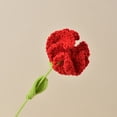 thumbnail image 2 of 1Pc Knitted Artificial Carnation Fake Crochet Hand Woven Flowers with Stem for Home Wedding Party Office Tables Centerpieces Decoration (Red), 2 of 10