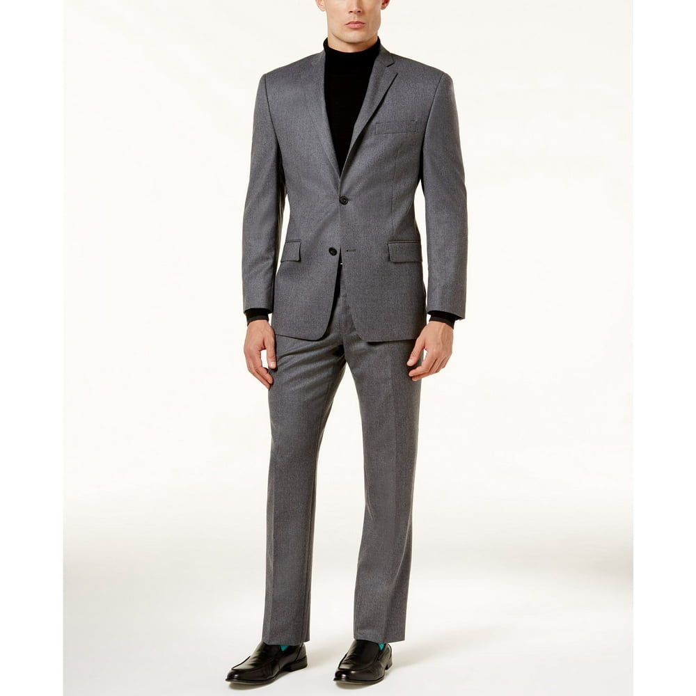 Michael Kors Men's ClassicFit Light Gray Heathered Flannel 2Piece