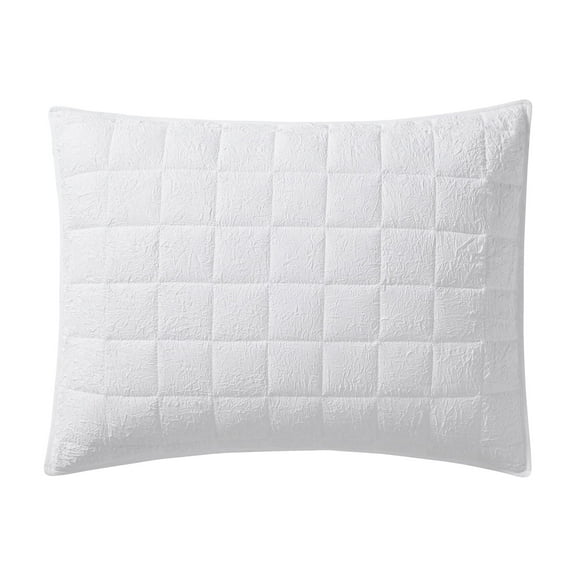 Mainstays Crinkle Pillow Sham, Standard, White, 1 Pack