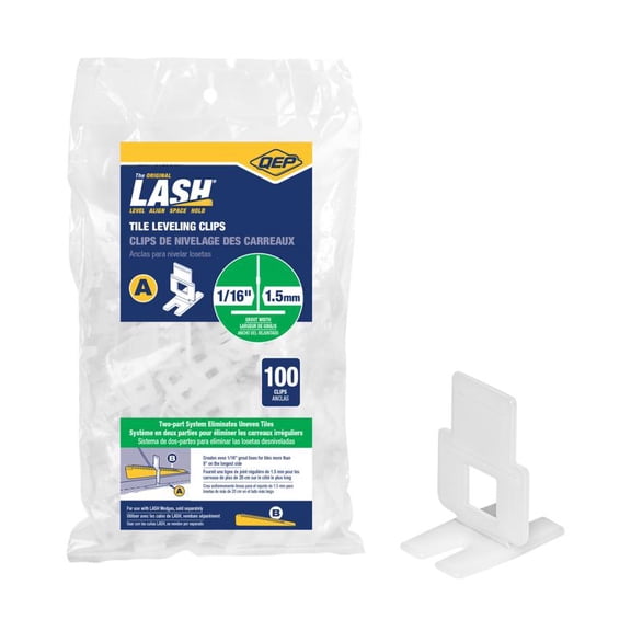 QEP Lash 1/16 in. W Plastic Tile Spacer Clips 100 pk