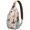 Abstract Dog A, variant on Abstract Dog Art Sling Backpack for Pet Lovers, Geometric Canine Print Crossbody Bag with Paw and Bone Design, Travel Daypack