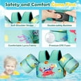 thumbnail image 5 of MoKo Kids Floaties Vest for 25-66 lbs, Water Wing Arm Floaties Swim Training Equipment, Indigo Crab, 5 of 6