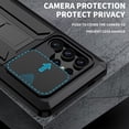 thumbnail image 4 of Aluminum Metal Gorilla Glass Shockproof Military Heavy Duty Sturdy Case for Samsung Galaxy S24 Ultra,Dteck Built-in Screen Full Body Silicone Case Slide Lens Protection Kickstand Cover,Black, 4 of 7