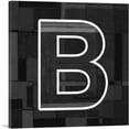 thumbnail image 1 of ARTCANVAS Modern Black White Alphabet Letter B Canvas Art Print - Size: 18" x 18" (1.50" Deep), 1 of 9