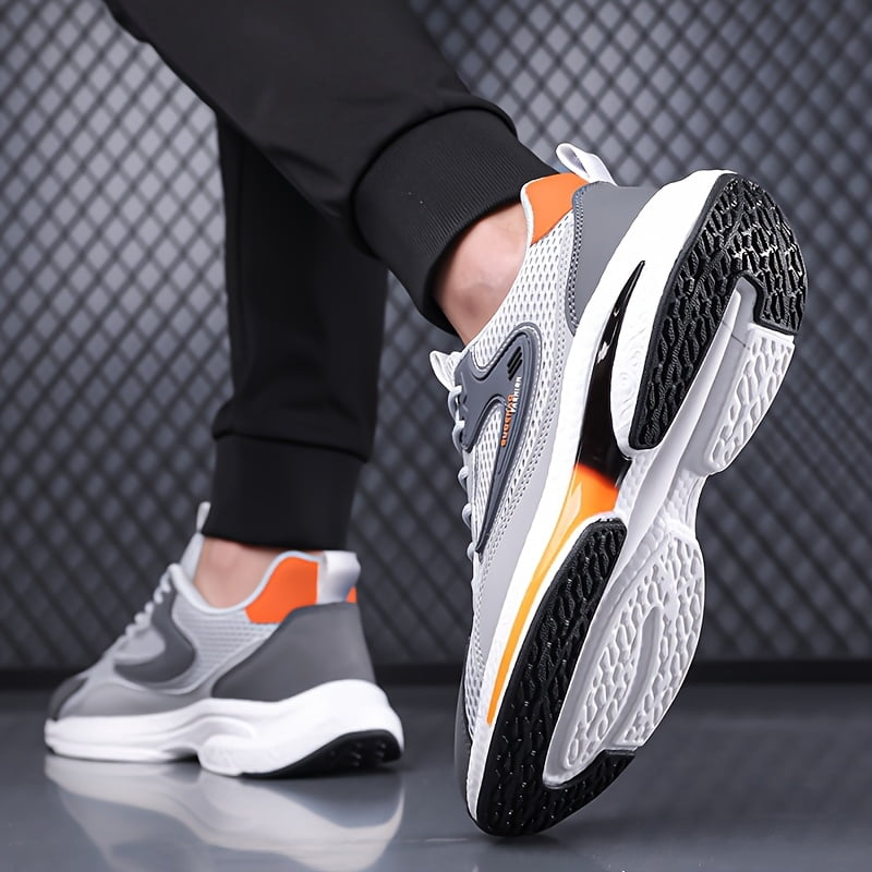 Men'S Mesh Sports Shoes, Everyday Outdoor Hiking Shoes, Walking And Running Shoes, Casual Footwear for Men, Available in Gray/Black